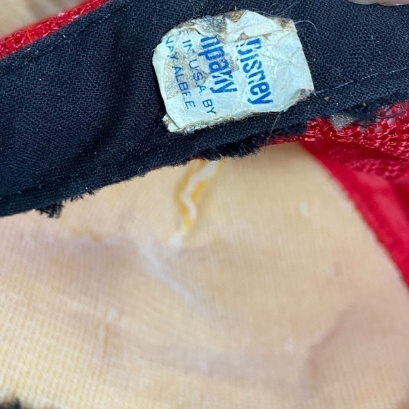 Vintage Mickey Mouse Trucker Hat Snap Back Red - Picture 8 of 8